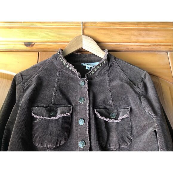 Ivy Jane Womens  Jacket Embroidered Cross Logo Buttons SZ M - Picture 4 of 14